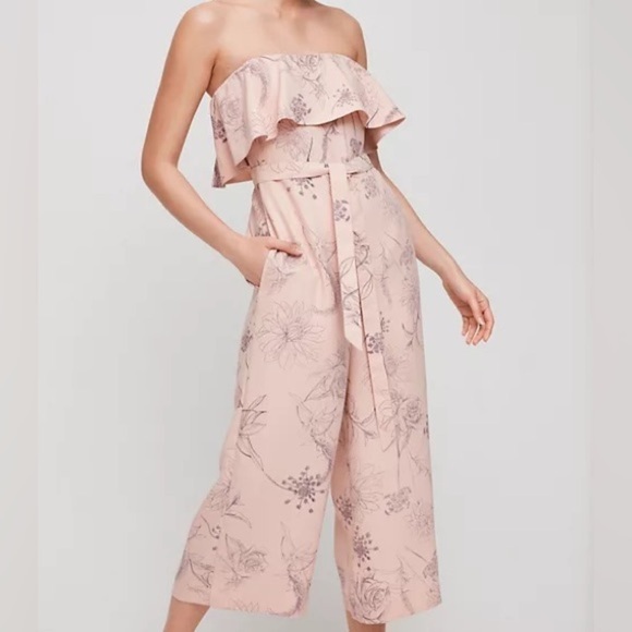ARITZIA Babaton Flutter Pink Altamiro Floral lightweight Satin Jumpsuit size 2 - Picture 14 of 16